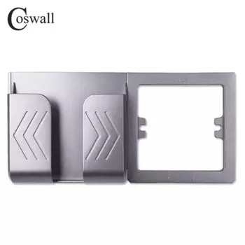 COSWALL розетка с двумя портами USB матовый серый