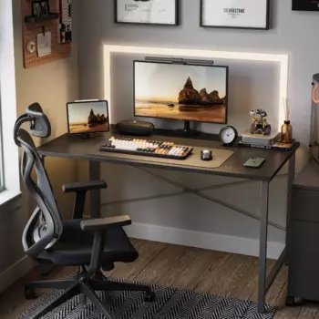 CubiCubi компьютерный стол, 47 дюймов стол для дома и офиса, современный простой стиль ПК стол для дома, офиса, учебы, письма, черный