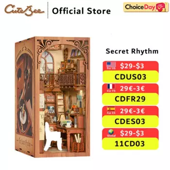 CUTEBEE головоломка 3D DIY книжный уголок комплект с сенсорным светом секретный ритм модель здания волшебный фармацевт домашний комплект для украшения подарка