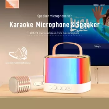 Цветная яркая Беспроводная Bluetooth-колонка с микрофоном, портативная беспроводная мини-Колонка для караоке