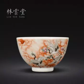 Цветной кран Lin Yuntang ручной росписи, кран chaoyang crane masters cup of jingdezhen ceramics вручную