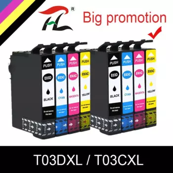 Цветной совместимый чернильный картридж T03D T03C T03D1 T03C2 T03C3 T03C4 для Epson
