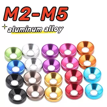 Цветные алюминиевые шайбы M2 M2.5 M3 M4 M5