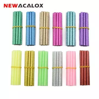 Цветные Клеевые стержни NEWACALOX, 120 шт./лот, 7 мм, для клеевого пистолета