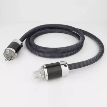 D503 12AWG OFC медный аудио кабель питания переменного тока, силовой кабель с американской вилкой Schuko из углеродного волокна