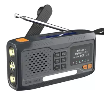 DAB/FM Bluetooth-радио Портативный солнечный радиоприемник Аварийное радио Ручная динамо-машина Открытый динамик со светодиодным фонариком/SOS