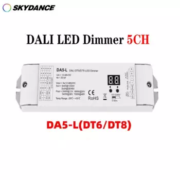 DALI RGB-контроллер DA5-L(DT6/DT8) DC12V-48V 5CH*4A