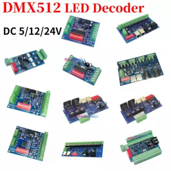 DC5 ~ 24V DMX512 3CH 4CH 6CH 8CH 12CH 18CH 24CH 27CH контроллер постоянного напряжения, общий анодный декодер, диммер для фонарей