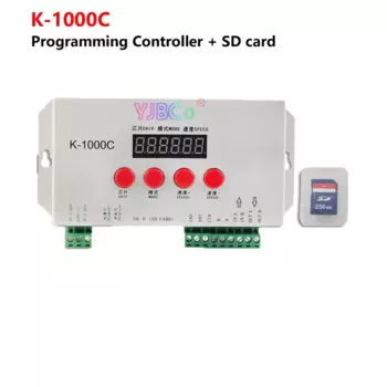 DC5-24V K-1000C (обновлено T-1000S) Контроллер RGB WS2812B, WS2811, APA102, T1000S WS2813 Светодиодный контроллер программной SD-карты 2048 пикселей
