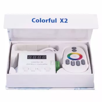 DC5V-24V WS2812B WS2811/WS2813/USC1903 Волшебная светодиодная лента Цифровой красочный музыкальный контроллер X2 с RF Touch Remote Макс. 1000 пикселей