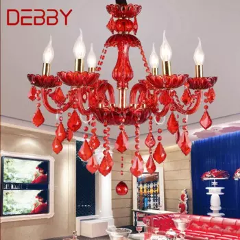 DEBBY Европейская стильная фотолампа, красная свеча, роскошная гостиная, ресторан, спальня, фотолампа