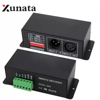 Декодер BC-802-1809 DMX512 для WS2811 WS2812B SK6812 TM1812 UCS1903 TM1809 TM1804, модуль светодиодной ленты 5-24 В DMX, контроллер Decorder