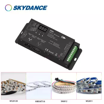 Декодер DMX512-SPI, преобразователь сигнала DMX WS2812 WS2815, фотоленточный контроллер, работает с 45 видами осветительных приборов IC RGB или RGBW