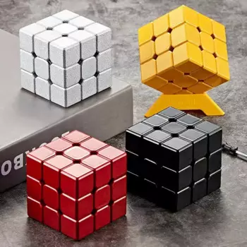 Декомпрессионная Головоломка из сплава 3x3 куб металлический магический куб бесконечная скорость твист конкурс головоломка декомпрессионные игрушки для детей