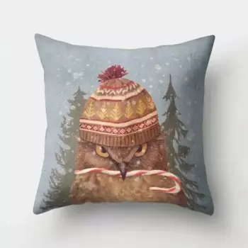 Декоративная наволочка для дивана 45x45 см owl pattern