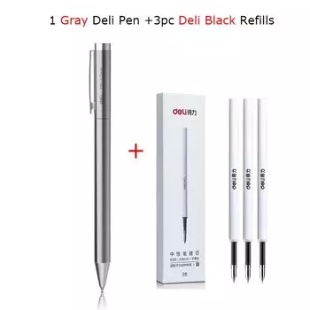 Deli Металлическая ручка для вывески Гелевая чернильная ручка 9,5 мм Signing Stylo PREMEC Smooth Refill MiKuni Japan Ink Caneta OEM Черные, синие чернила