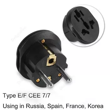 DelightFire универсальный адаптер для путешествий EU KR 16A 250V