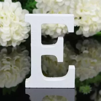 Деревянная именная буква белая 8 см