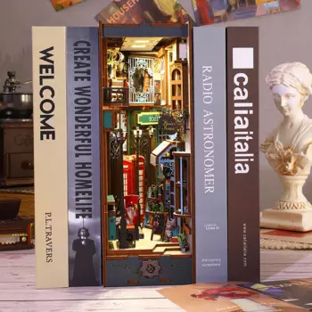 Деревянная книжная полка «сделай сам», набор для сборки, миниатюрные праздничные книжные полки для кукольных домиков, книжная полка ручной работы для взрослых, подарки