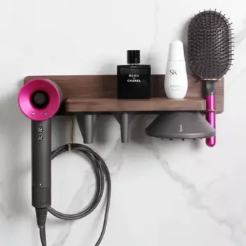 Деревянная полка Dyson, держатель для фена, без перфорации, роскошная подвесная полка для телефона HD15