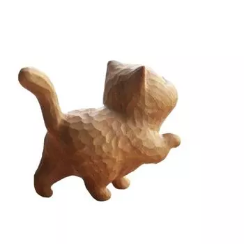 Деревянная статуэтка кота
