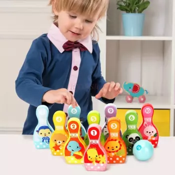 Деревянные Семейные Игрушки для боулинга, детский набор, большие игры в мячи для помещений, уличная детская головоломка 3
