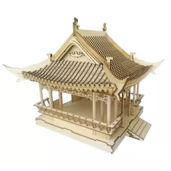 Деревянный 3D-пазл Zuiweng Pavilion, модель старого дома с имитацией, наборы строительных блоков, сборная игрушка, подарок для подростков, детей, взрослых