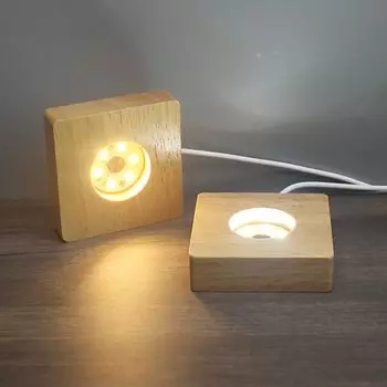 Деревянный ночник LED 6 см