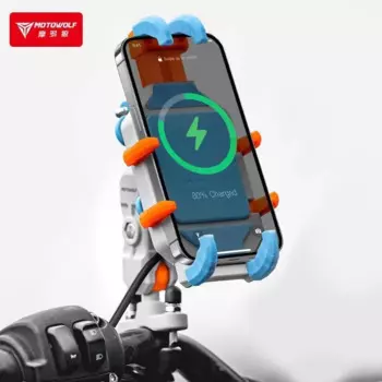 Держатель для телефона для мотоцикла, Беспроводная USB-зарядка, внешняя навигация, штатив, универсальный противоударный, быстрая зарядка