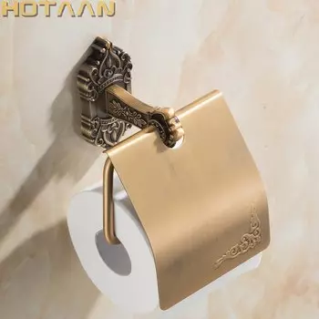 Держатель для туалетной бумаги HOTAAN, алюминий, античная латунь