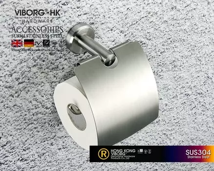 Держатель для туалетной бумаги VIBORG Deluxe из нержавеющей стали