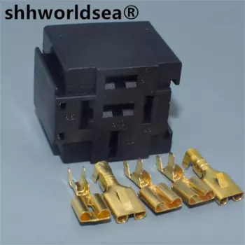 Держатель реле shhworldsea, 5/30/100/500 В, 40 А, медные клеммы + одна пластиковая автоматическая релейная розетка, автоматические разъемы