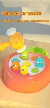 Детская Милая головоломка Whack-a-родинка для раннего развития, мультяшная игровая машинка, Электронная Интерактивная детская игрушка