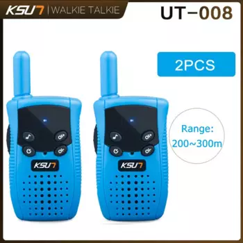 Детская мини-рация KSUN UT-008, 0,5 Вт, UHF частота, переносной радиоприемник, 2 шт.