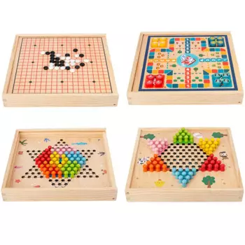 Детская многофункциональная доска «Восемь в одном», шахматы, деревянные летающие шахматы, шашки, Gobang, китайские шахматы, игра для родителей и детей для взрослых
