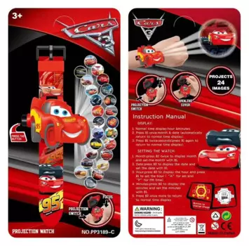 Детские часы с проекцией из мультфильма Disney, роскошные Цифровые проекционные часы для мальчиков и девочек, детские часы с рисунком автомобиля, подарок