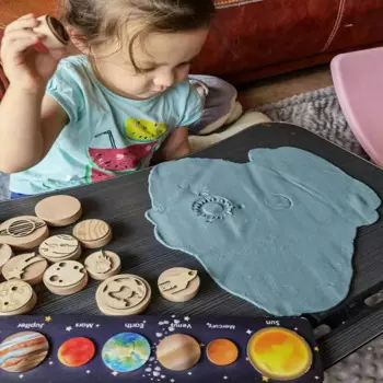 Детские развивающие игрушки Монтессори, 15 шт./компл., солнечная система, Космический штамп, головоломка, научные игрушки, вознаграждение, штамп