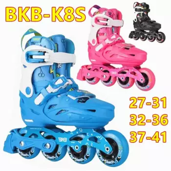 Детские роликовые коньки BKB-K8S, обувь для детей, для начинающих, мужчин и женщин, регулируемый размер, тренировка