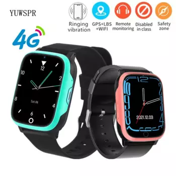 Детские Смарт-часы с GPS-трекером, GPS, Wi-Fi, определение местоположения, экстренный вызов, отслеживание звука, 4G, Смарт-часы для детей, FA83