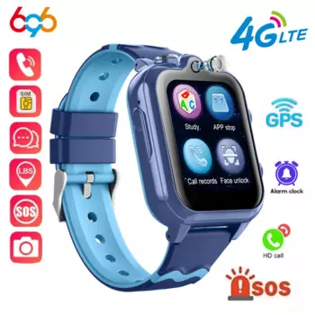Детские умные часы 4G с GPS-позиционированием, детские AGPS LBS SOS, умные часы с двойной камерой, водонепроницаемые, 900 мАч, воспроизведение музыки, студенческие