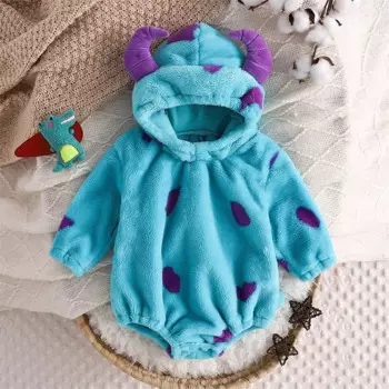 Детский фланелевый костюм кролика с капюшоном и длинным рукавом