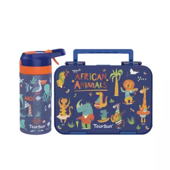 Детский Ланч-бокс с логотипом Bento Back To School и набор бутылок для воды из нержавеющей стали для детей