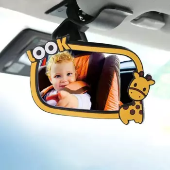 Детское зеркало заднего вида с мультяшным автомобилем, Автомобильное зеркало заднего вида для малышей, Автомобильное зеркало заднего вида