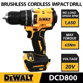 DeWalt DCD800 10 мм электрическая дрель, бесщеточный беспроводной шуруповерт, компактная дрель, беспроводная дрель, электроинструменты для Dewalt с батареей 20 в