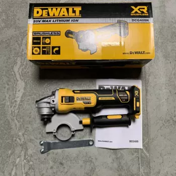 DEWALT DCG405N 100 мм Угол 20 в Беспроводная бесщеточная шлифовальная машина с переключателем слайдов перезаряжаемая ручная шлифовальная машина неизолированный инструмент