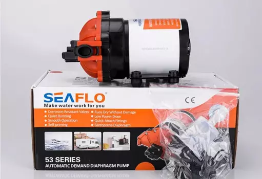 Диафрагменный насос для морской лодки RV SEAFLO 53 Series 12V SFDP1-070-060-53 7.0GPM 60PSI