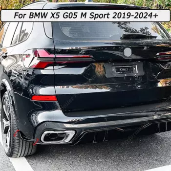 Диффузор для заднего бампера автомобиля, спойлер, сплиттер для BMW X5 G05 M Sport 2019-2024 + глянцевый черный/карбоновый комплект для тюнинга корпуса из АБС
