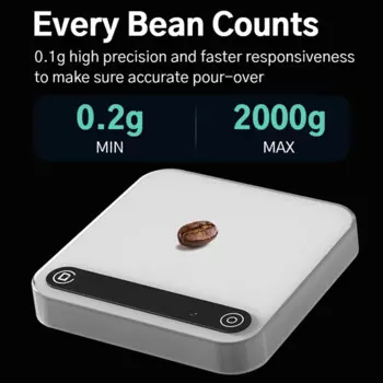 Difluid Microbalance Кофейные весы, кофе в зернах эспрессо с автоматическим взвешиванием, портативные электронные кухонные весы, точные до 0,1 г