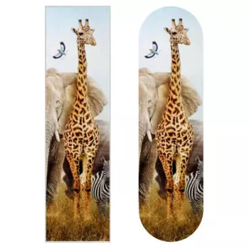 Дикие животные слон жираф скейтборд захват ленты лист, крутой дизайн Longboard Griptape наждачная бумага для фотографий 9 дюймов