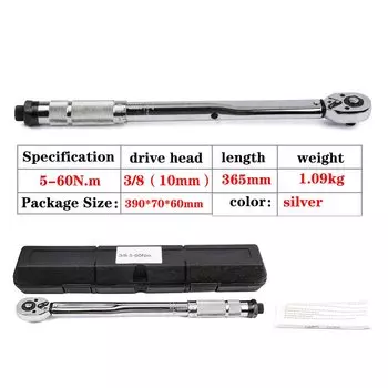 Динамометрический ключ BongKim 3/8", 5-60 Нм